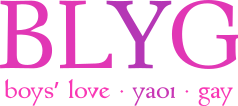 A logo with the text: BLYG – boys’ love, yaoi, gay.